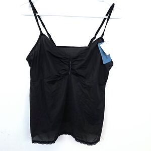 NWT Maison Lejaby Lingerie Top Intimate Black Sexy Tank Top Rhinestone